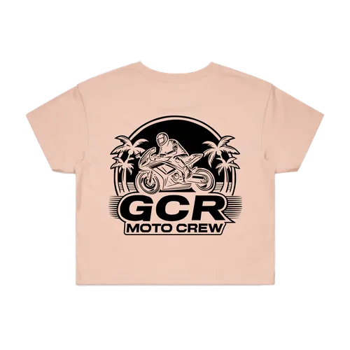 GCR Moto Crew - Womens Crop T-Shirt - Light