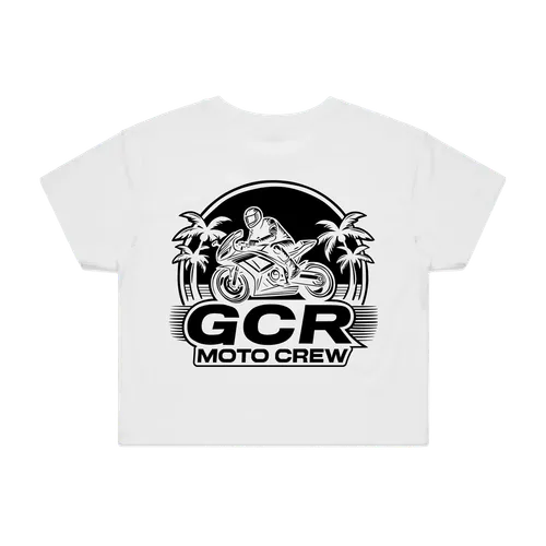GCR Moto Crew - Womens Crop T-Shirt - Light