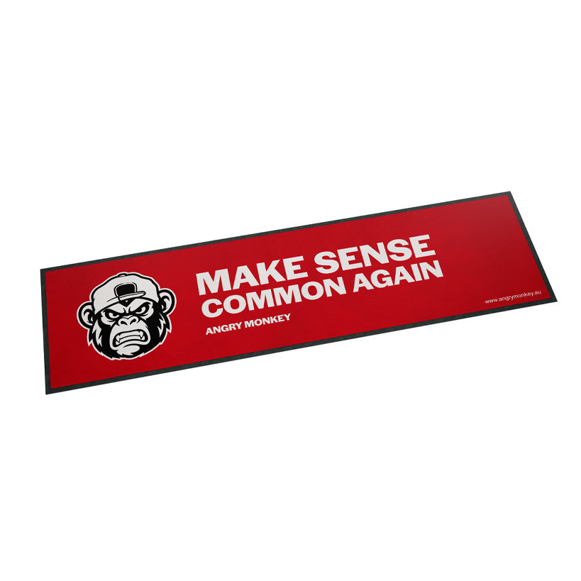Make Sense Common Again Red Bar Runner