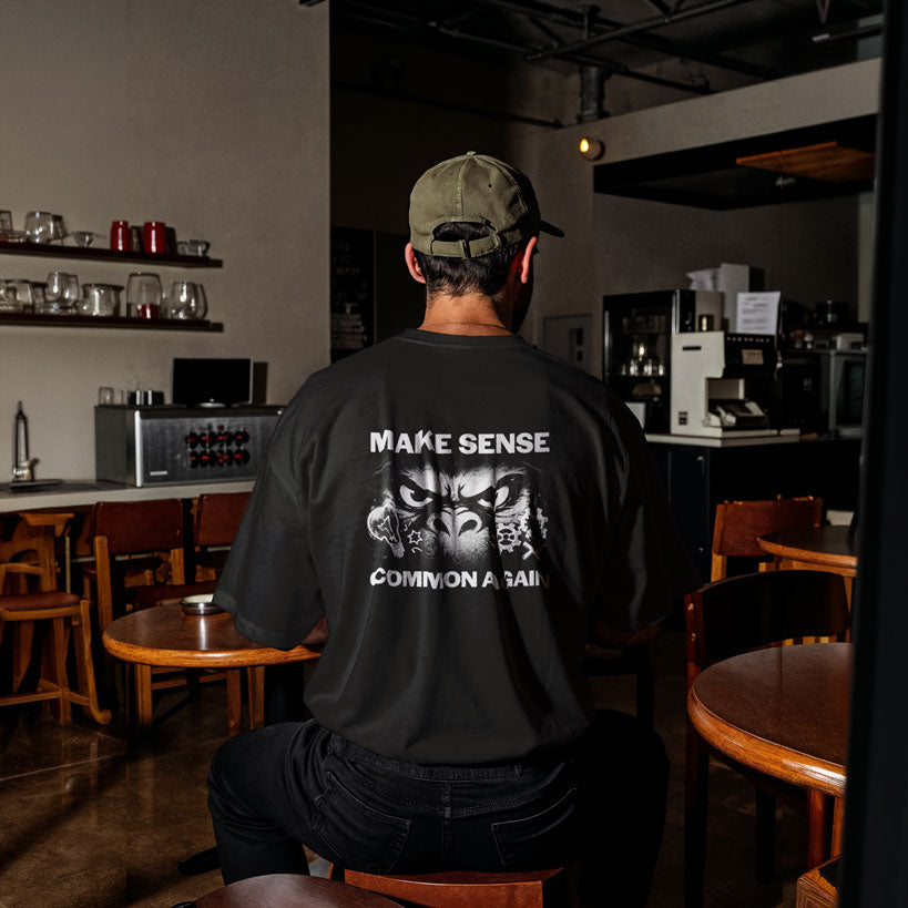 Make Sense Common Again Back Graphic Tee