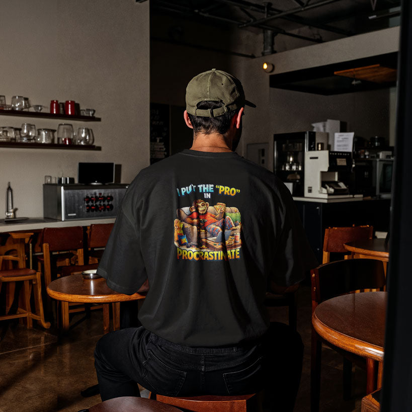 "Pro" In Procrastinate Back Graphic Tee