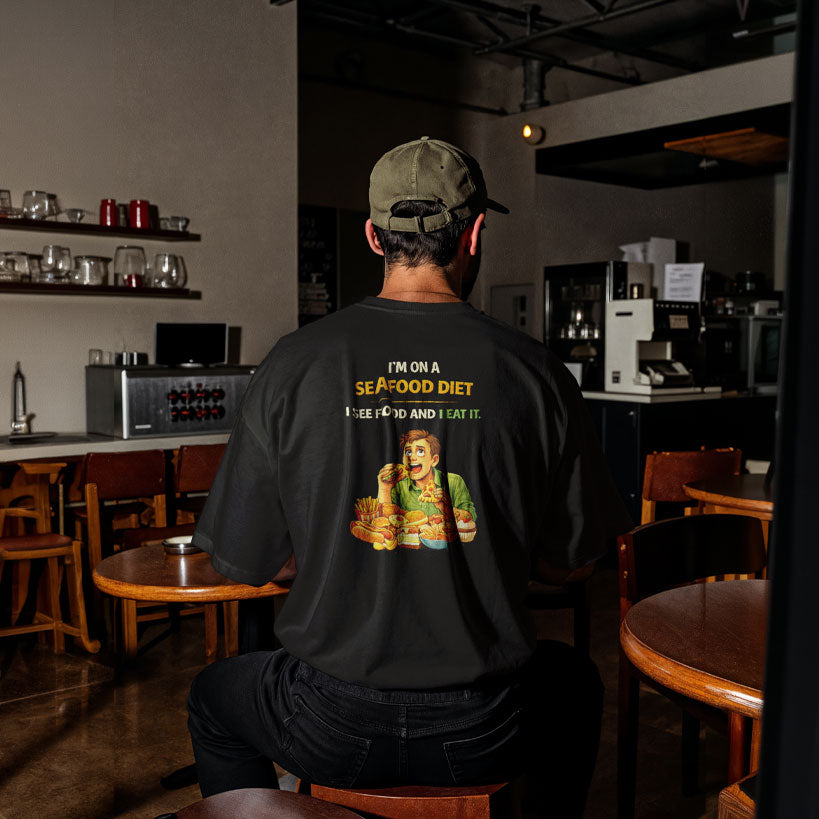 Seafood Diet Back Graphic Tee