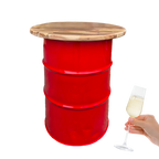 Custom Steel Barrel Table + FREE Angry Monkey Glassware