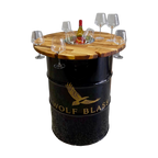 Custom Steel Barrel Table + FREE Angry Monkey Glassware