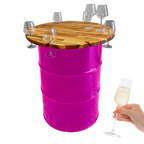 Custom Steel Barrel Table + FREE Angry Monkey Glassware