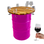 Custom Steel Barrel Table + FREE Angry Monkey Glassware