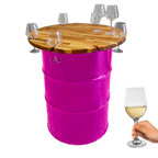 Custom Steel Barrel Table + FREE Angry Monkey Glassware